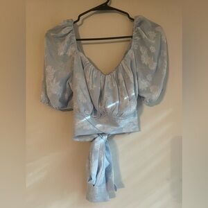 Europa light blue blouse